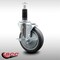 Service Caster 5'' SS Thermoplastic Rubber Swivel 1-1/8'' Expanding Stem Caster with Brake SCC-SSEX20S514-TPRB-TLB-118 - alternate 2